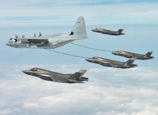 Illustration for article titled Check Out These Stunning Shots Of USMC F-35Bs Refueling From KC-130Js